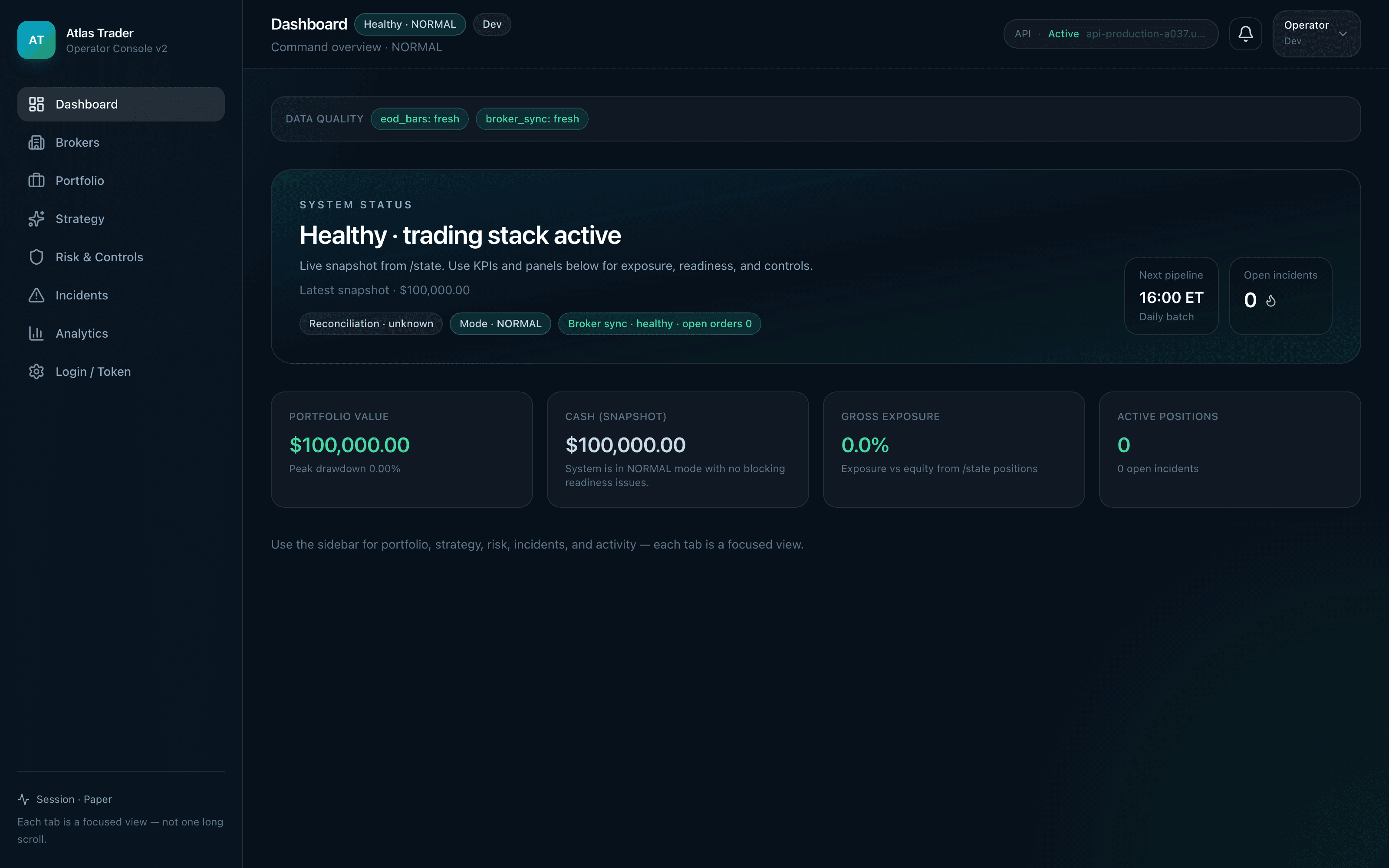Atlas Trader — primary view